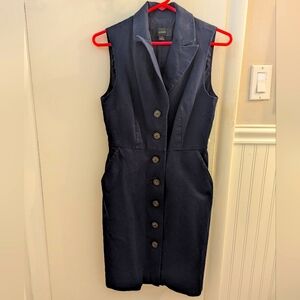 J Crew Blue Sleeveless Sheath Dress